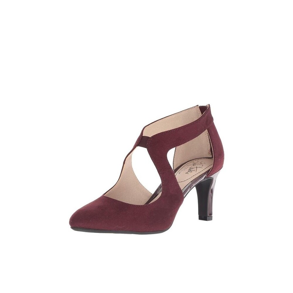 Life Stride Womens 8.5 M Wine Red Giovanna Pointed Toe Pumps Heels NIB SI9